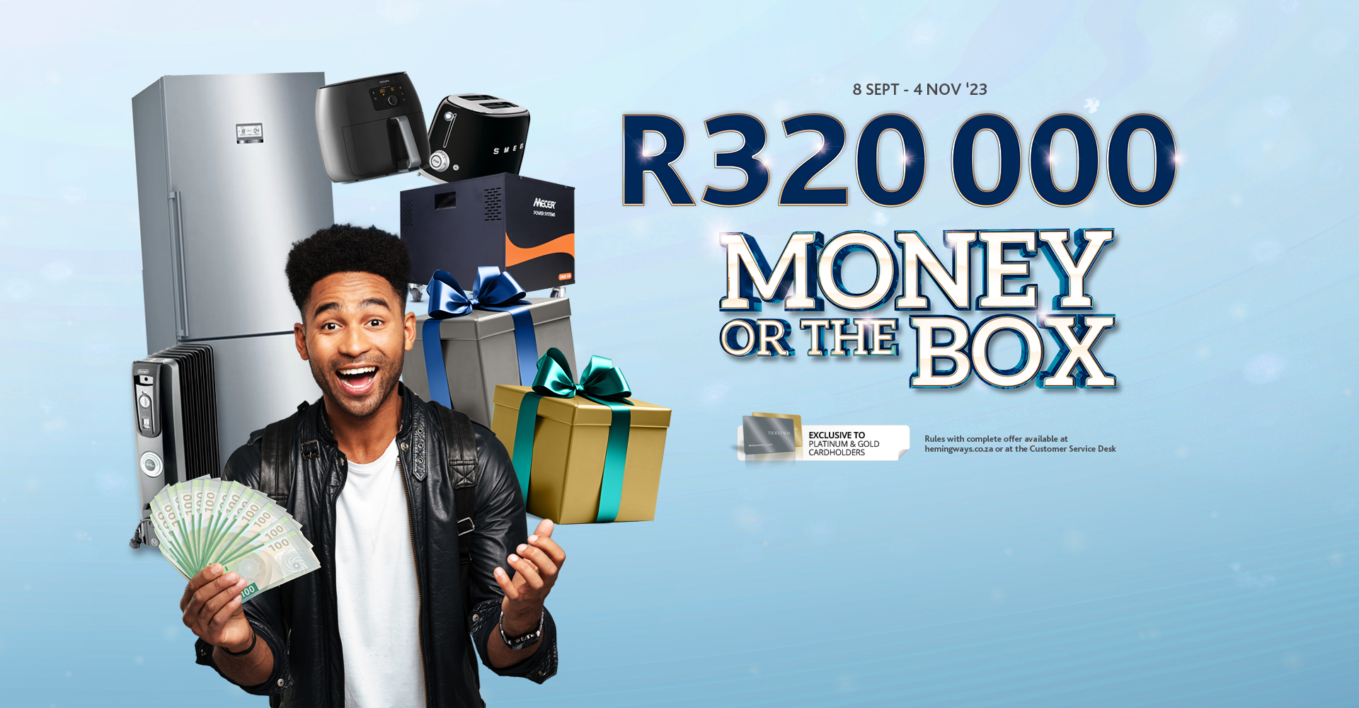 R320 000 Money Or The Box Promotion Hemingways Casino