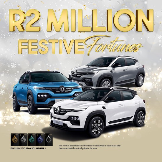 R2Million Festive Fortunes Cars & Cash Give Away