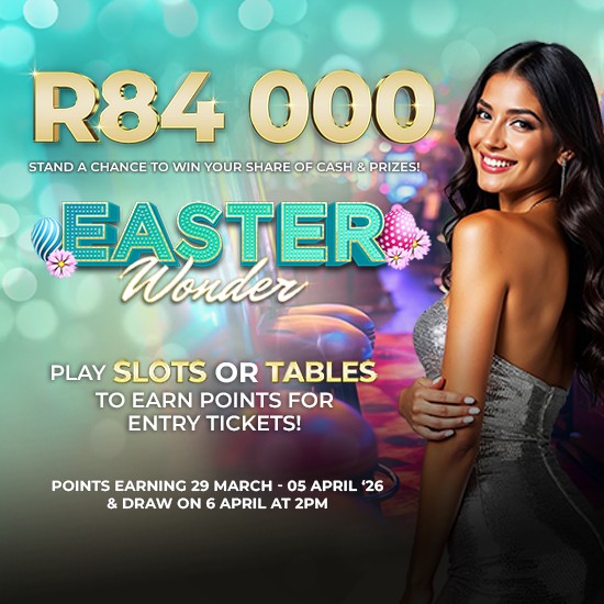 Play Slots & Tables to stand a chance to WIN your share of CASH and +PLAY